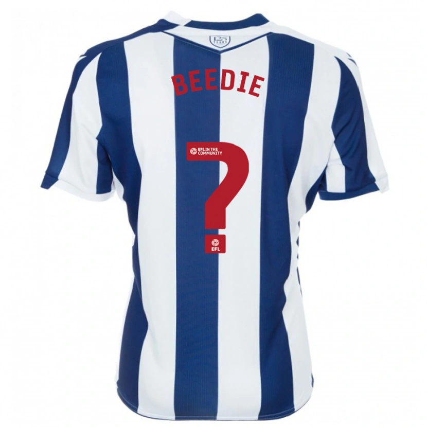 Danxen Homem Camisola Sam Beedie #0 Azul Marinho Branco Principal 2025/26 Camisa