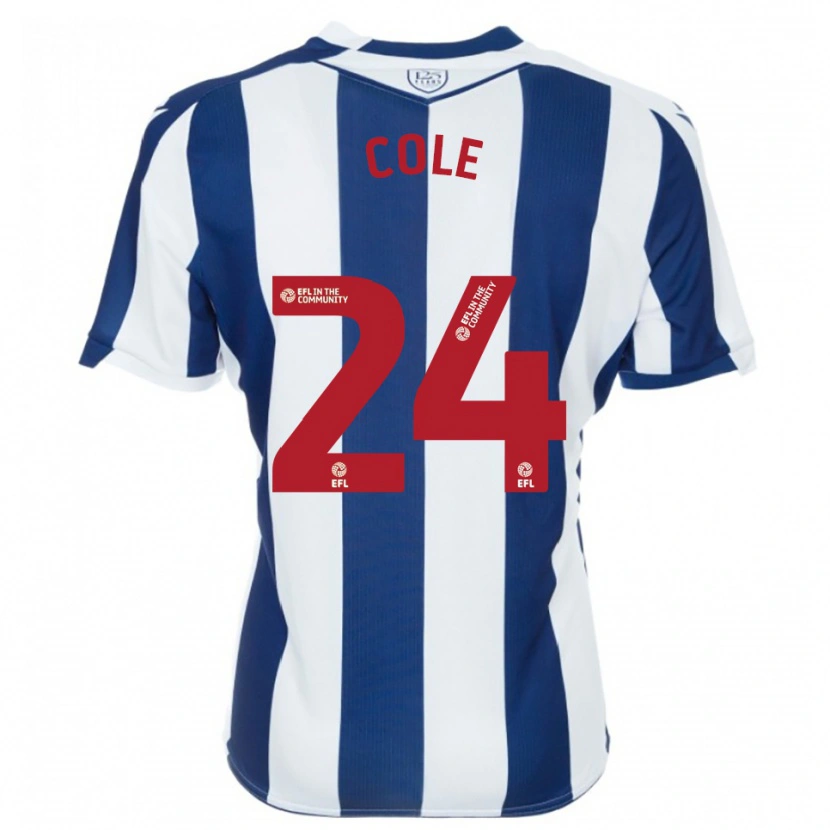 Danxen Homem Camisola Delphi Cole #24 Azul Marinho Branco Principal 2025/26 Camisa