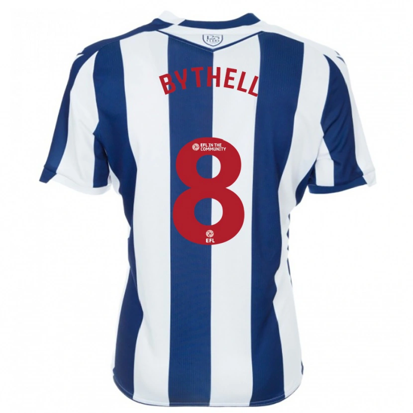 Danxen Homem Camisola James Bythell #8 Azul Marinho Branco Principal 2025/26 Camisa