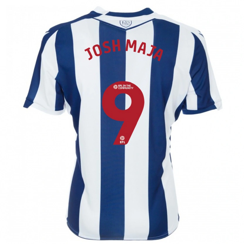 Danxen Homem Camisola Josh Maja #9 Azul Marinho Branco Principal 2025/26 Camisa