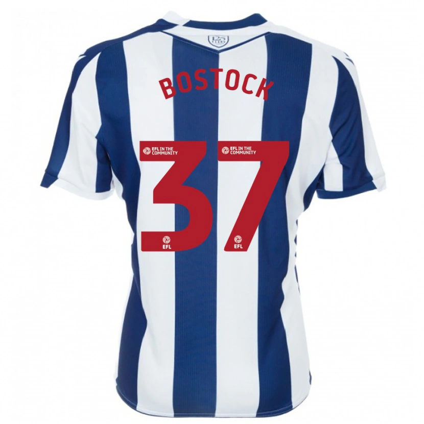 Danxen Homem Camisola Oliver Bostock #37 Azul Marinho Branco Principal 2025/26 Camisa
