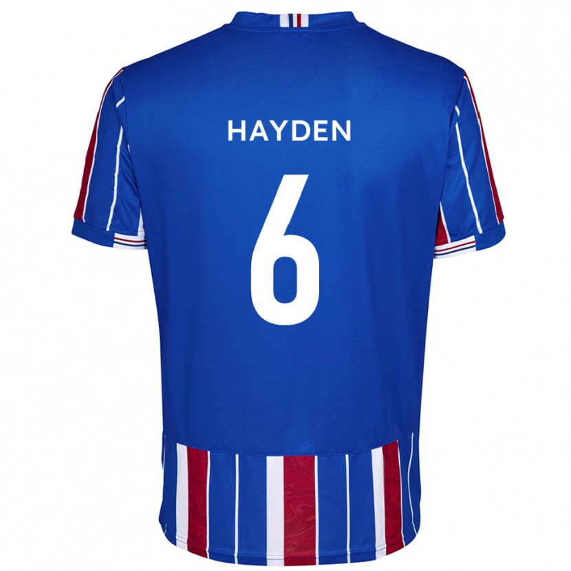Danxen Homem Camisola Aaron Hayden #6 Azul Vermelho Branco Principal 2025/26 Camisa
