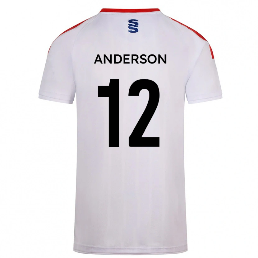 Danxen Homem Camisola Zea Anderson #12 Branco Azul Marinho Principal 2025/26 Camisa