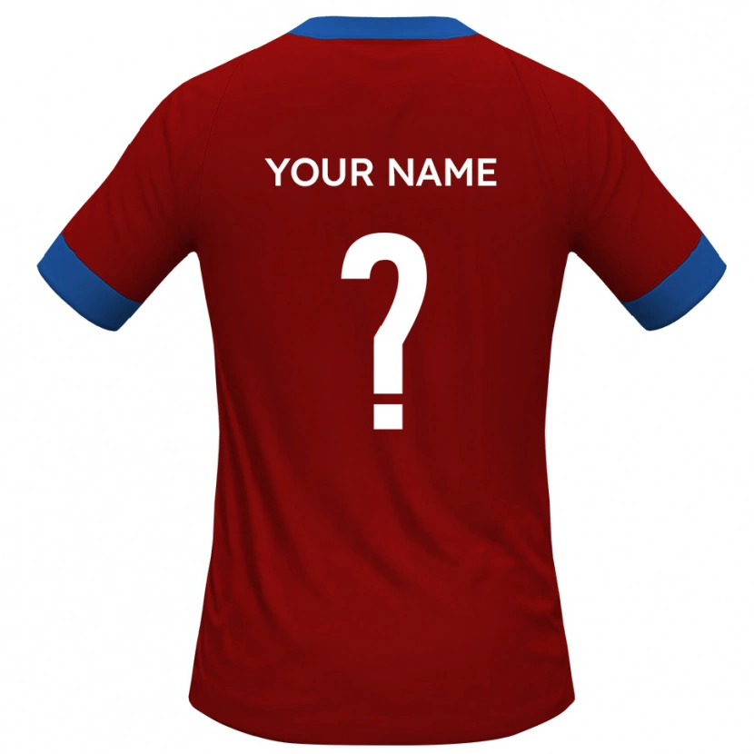 Danxen Homem Camisola Seu Nome #0 Vermelho Azul Principal 2025/26 Camisa