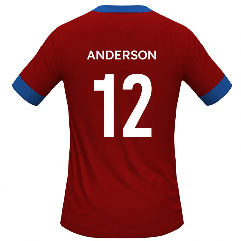 Danxen Homem Camisola Keane Anderson #12 Vermelho Azul Principal 2025/26 Camisa