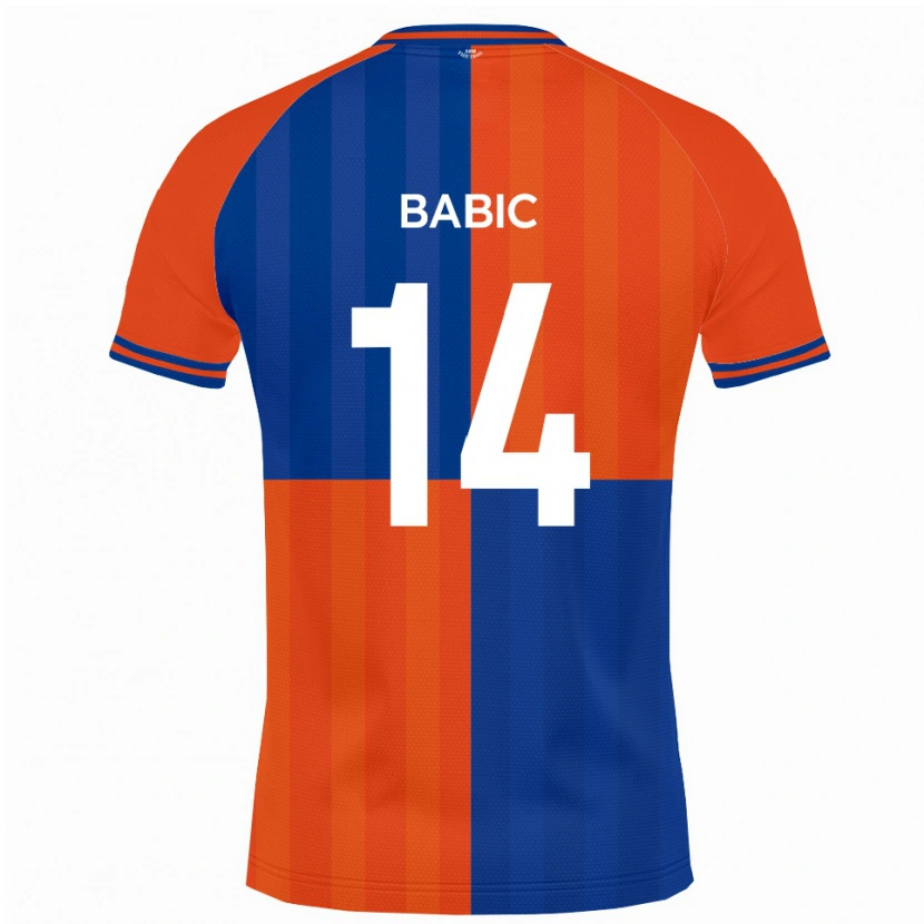 Danxen Homem Camisola Goran Babic #14 Laranja Azul Royal Principal 2025/26 Camisa