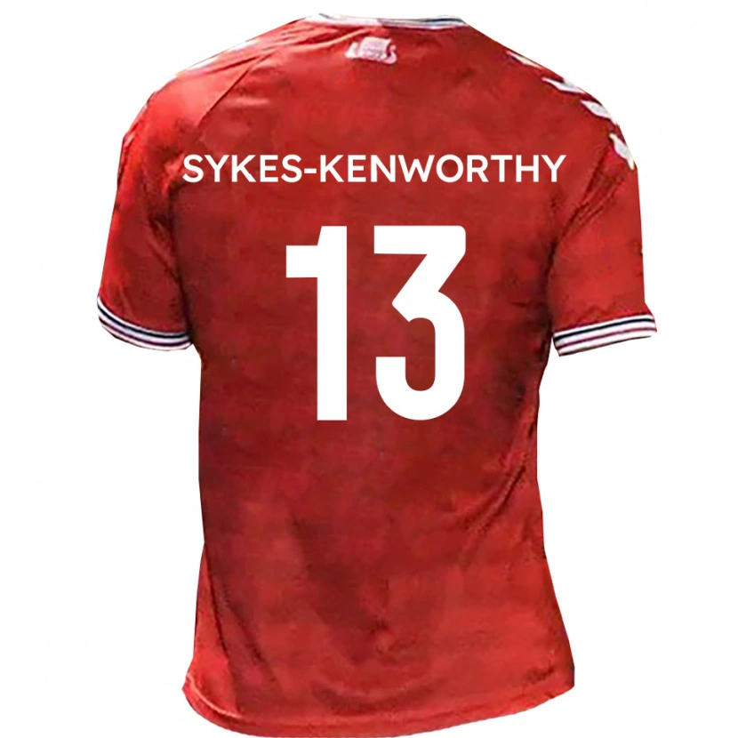 Danxen Homem Camisola George Sykes-Kenworthy #13 Vermelho Branco Principal 2025/26 Camisa