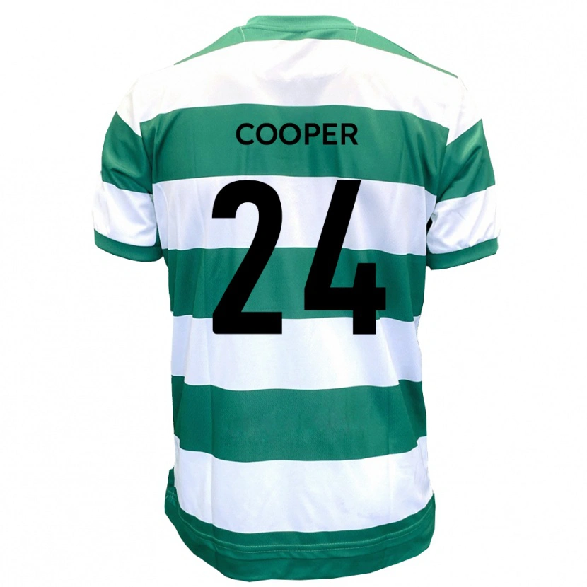 Danxen Homem Camisola Charlie Cooper #24 Verde Branco Principal 2025/26 Camisa