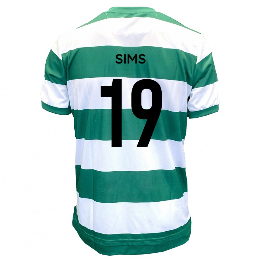 Danxen Homem Camisola Josh Sims #19 Verde Branco Principal 2025/26 Camisa