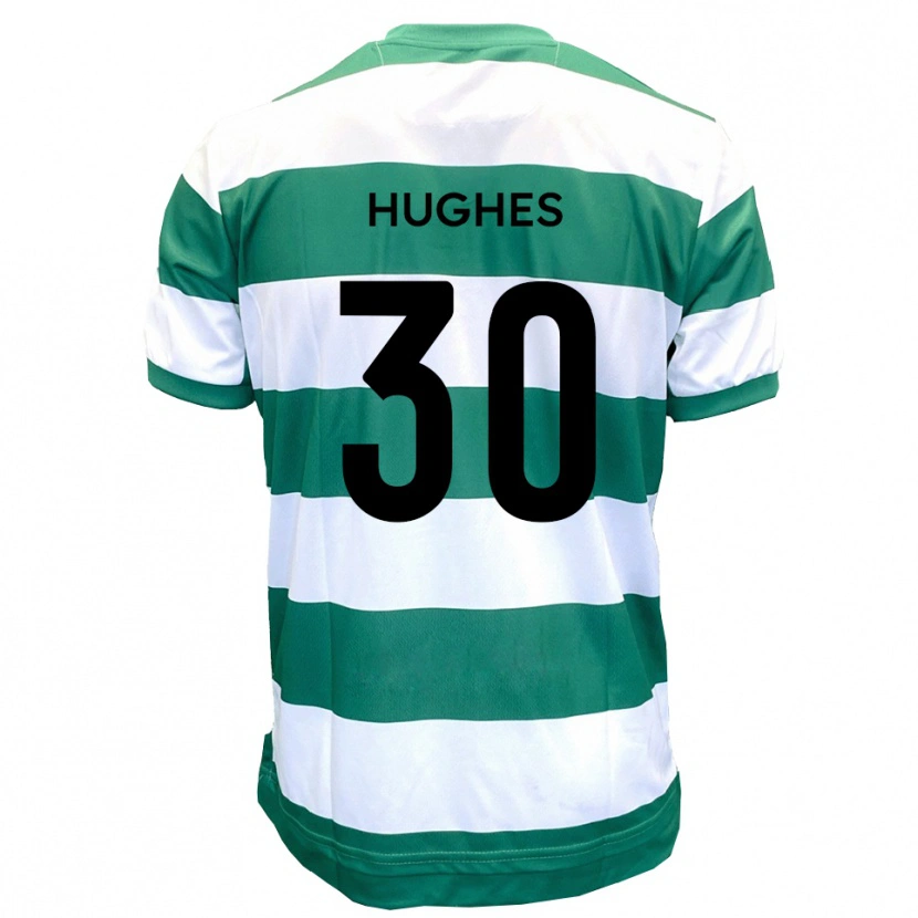 Danxen Homem Camisola Ollie Hughes #30 Verde Branco Principal 2025/26 Camisa
