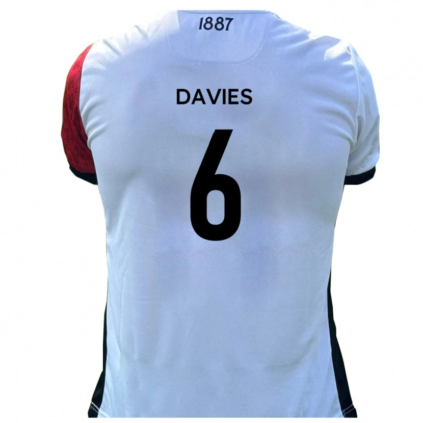 Danxen Homem Camisola Dillan Davies #6 Vermelho Branco Principal 2025/26 Camisa