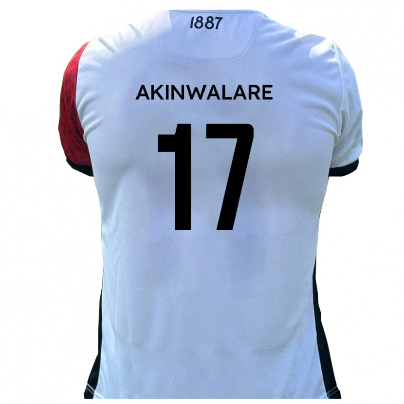 Danxen Homem Camisola Seyi Akinwalare #17 Vermelho Branco Principal 2025/26 Camisa