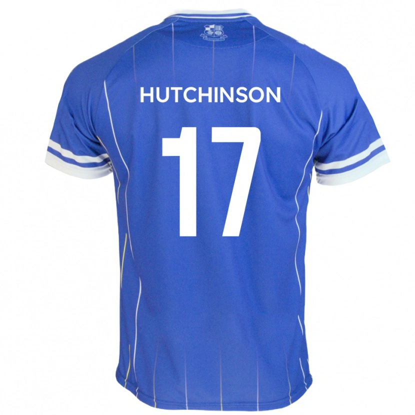 Danxen Homem Camisola Dom Hutchinson #17 Azul Real Principal 2025/26 Camisa