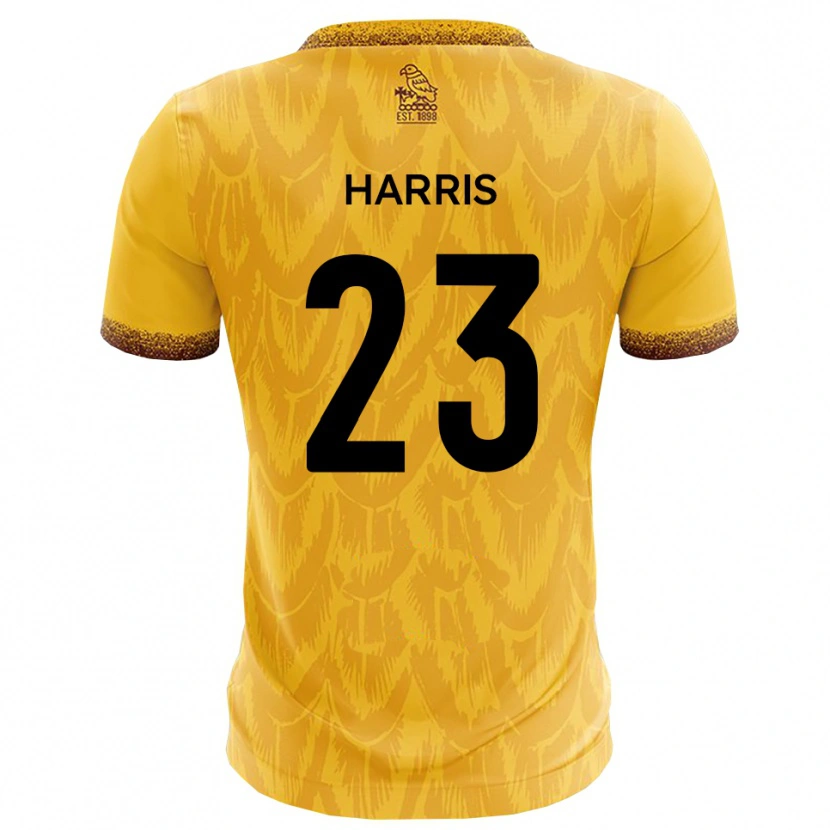 Danxen Homem Camisola Jayden Harris #23 Amarelo Marrom Principal 2025/26 Camisa
