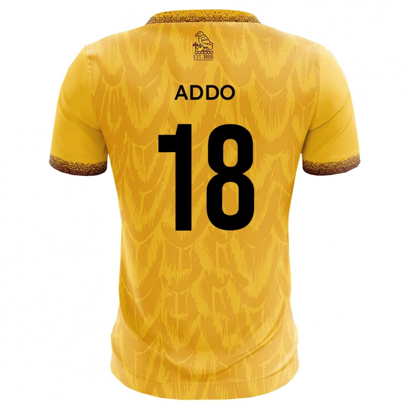Danxen Homem Camisola Samuel Addo #18 Amarelo Marrom Principal 2025/26 Camisa