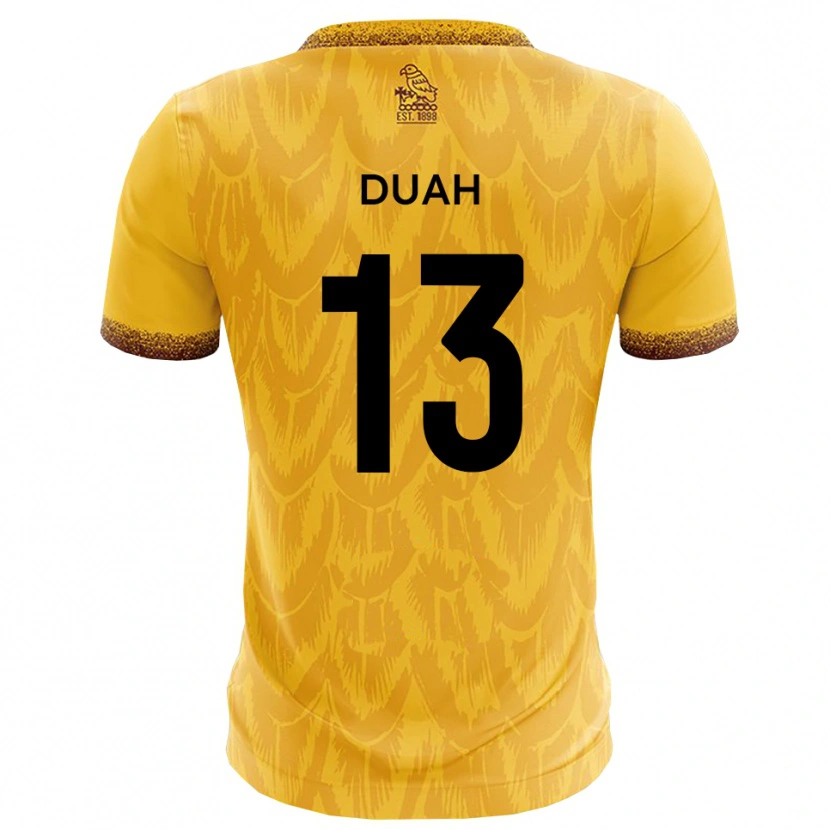 Danxen Homem Camisola Enos Duah #13 Amarelo Marrom Principal 2025/26 Camisa
