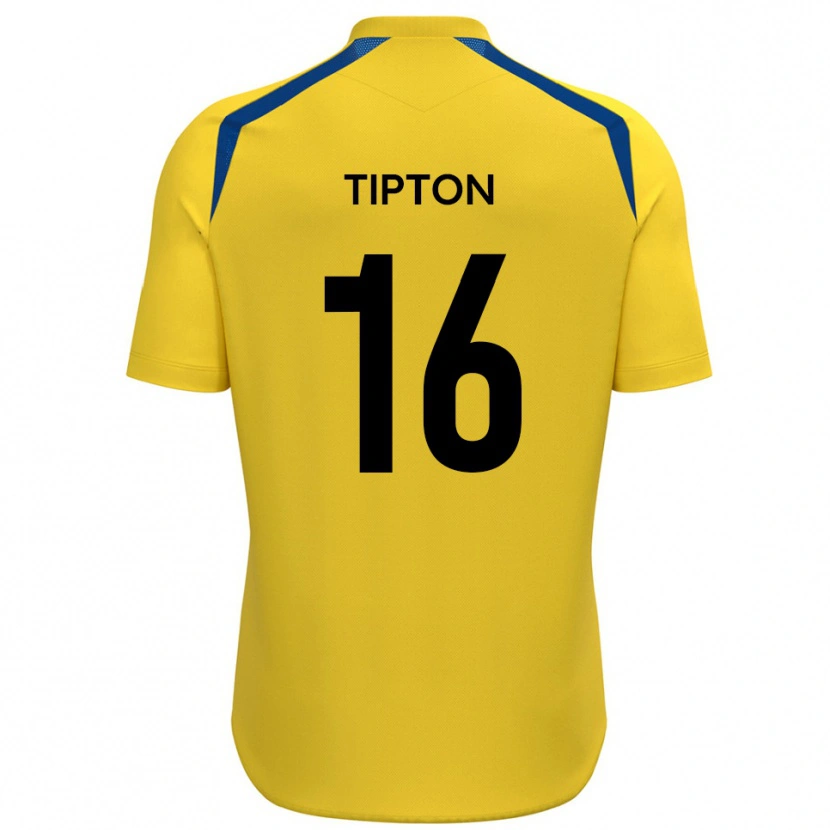 Danxen Homem Camisola Ollie Tipton #16 Amarelo Azul Principal 2025/26 Camisa