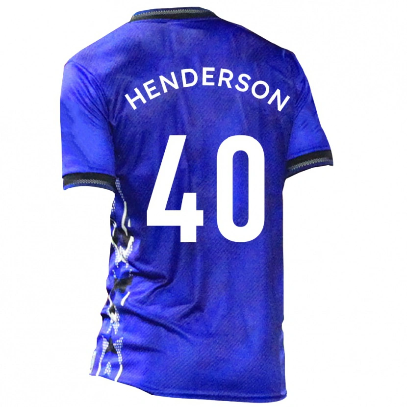 Danxen Homem Camisola Ian Henderson #40 Azul Branco Principal 2025/26 Camisa