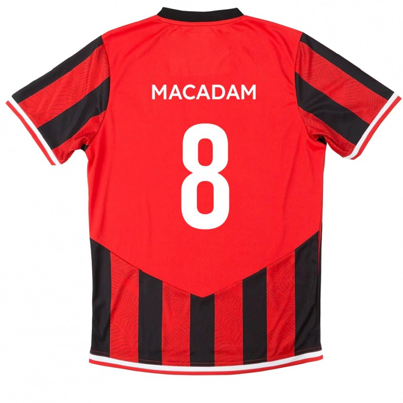 Danxen Homem Camisola Harvey Macadam #8 Vermelho Preto Principal 2025/26 Camisa