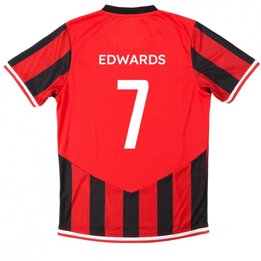 Danxen Homem Camisola Gwion Edwards #7 Vermelho Preto Principal 2025/26 Camisa