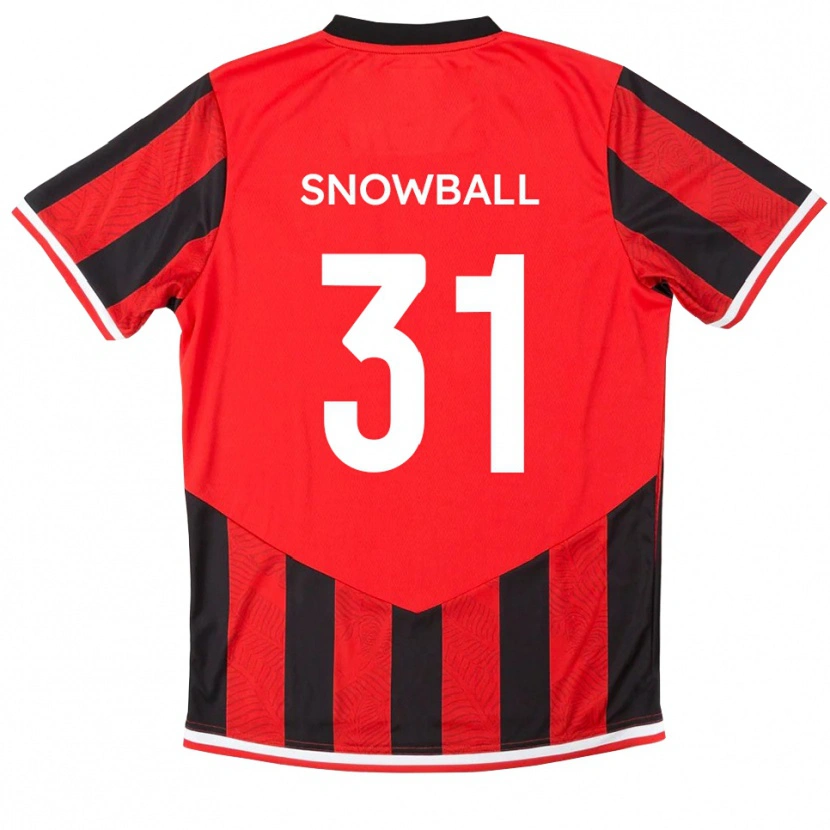 Danxen Homem Camisola Nathan Snowball #31 Vermelho Preto Principal 2025/26 Camisa