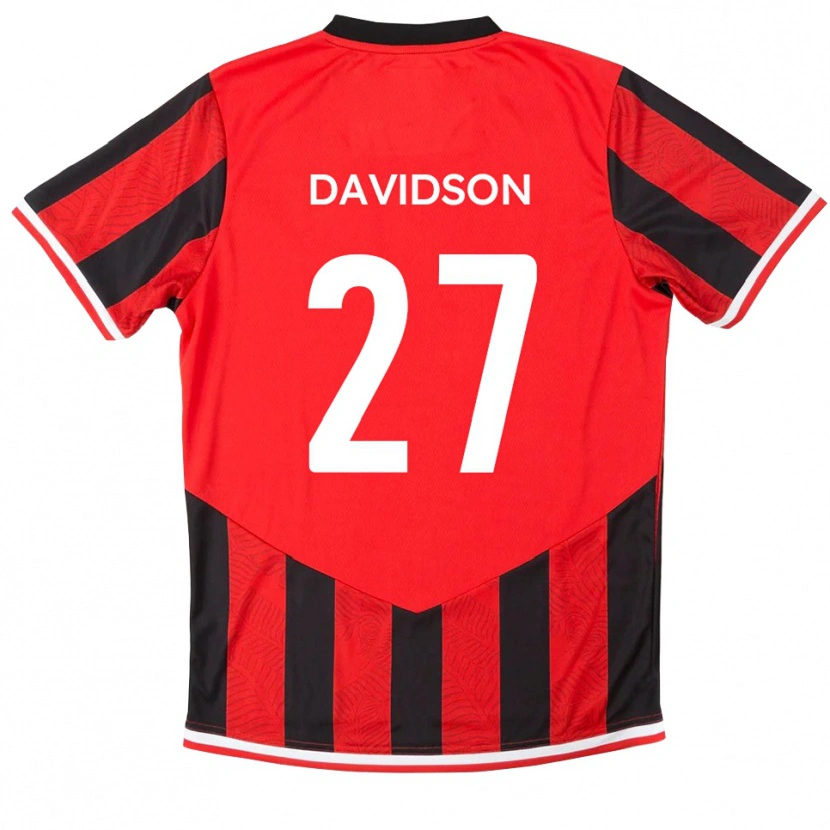 Danxen Homem Camisola Mani Davidson #27 Vermelho Preto Principal 2025/26 Camisa