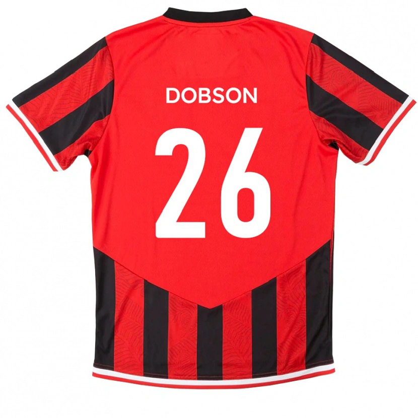 Danxen Homem Camisola Lennon Dobson #26 Vermelho Preto Principal 2025/26 Camisa