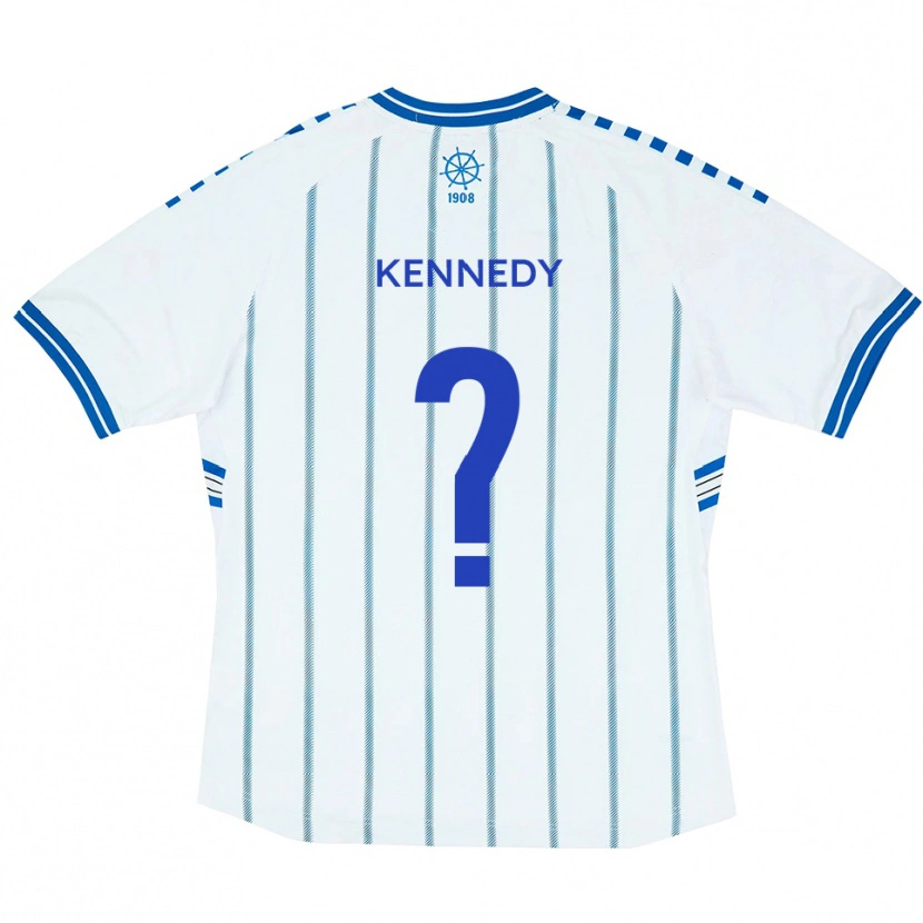 Danxen Homem Camisola Leo Kennedy #0 Branco Azul Principal 2025/26 Camisa