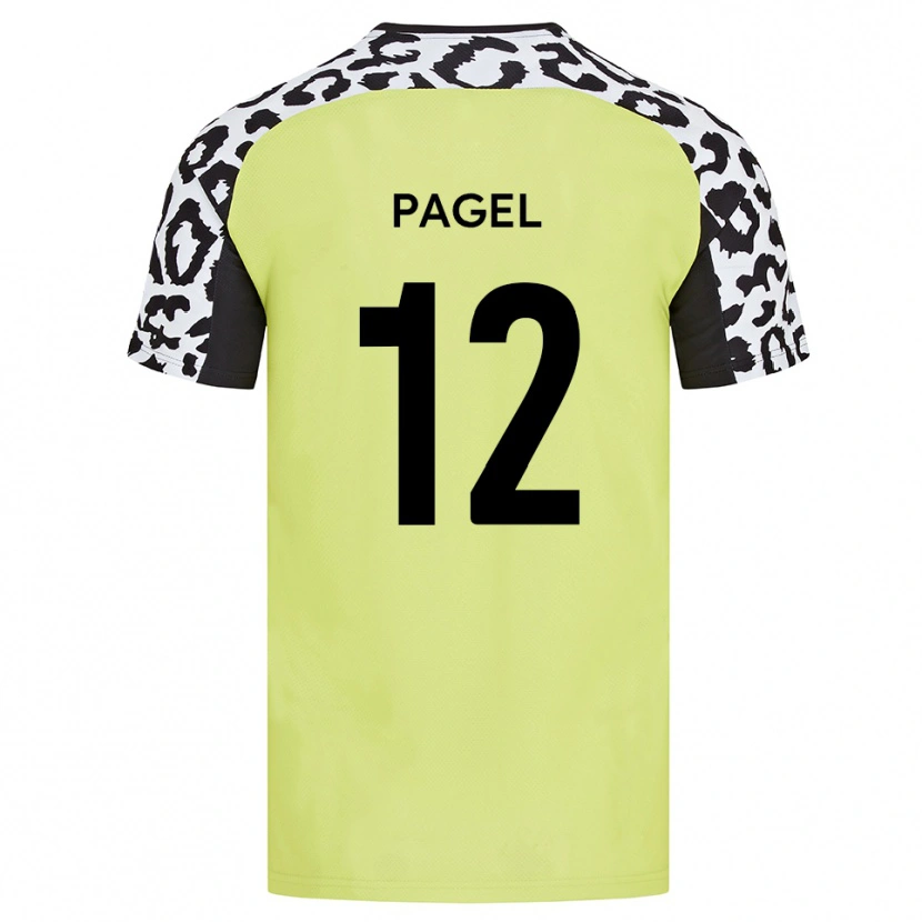 Danxen Homem Camisola Fiachra Pagel #12 Amarelo Fluorescente Principal 2025/26 Camisa