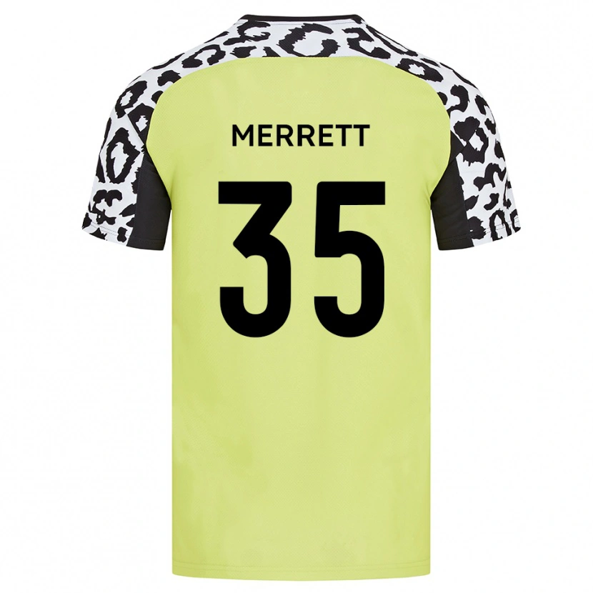 Danxen Homem Camisola William Merrett #35 Amarelo Fluorescente Principal 2025/26 Camisa