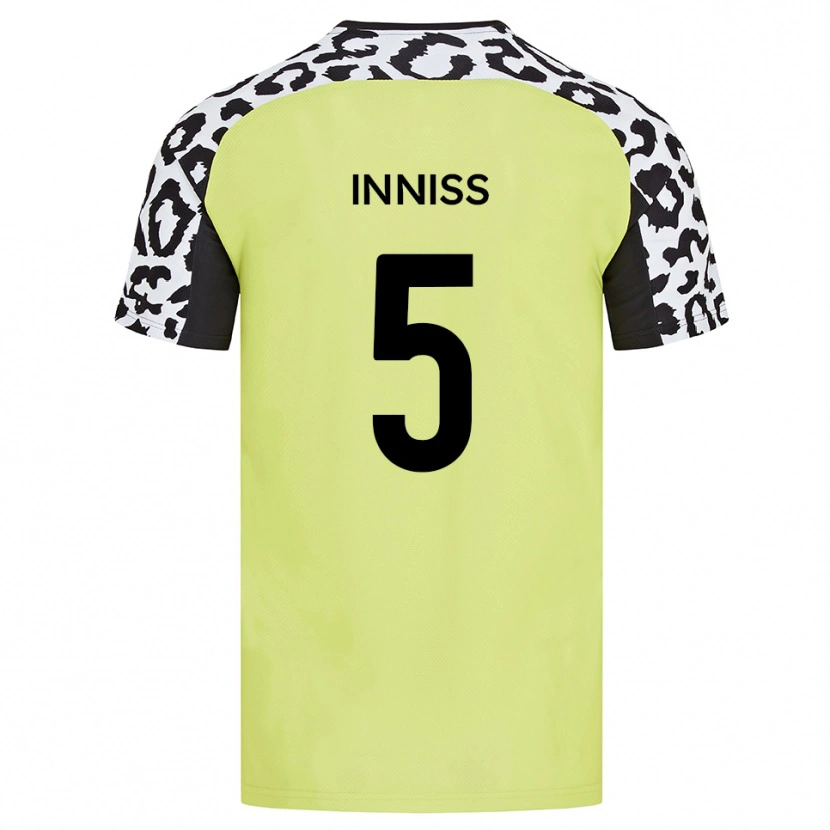 Danxen Homem Camisola Ryan Inniss #5 Amarelo Fluorescente Principal 2025/26 Camisa