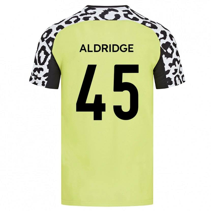 Danxen Homem Camisola Jesse Aldridge #45 Amarelo Fluorescente Principal 2025/26 Camisa