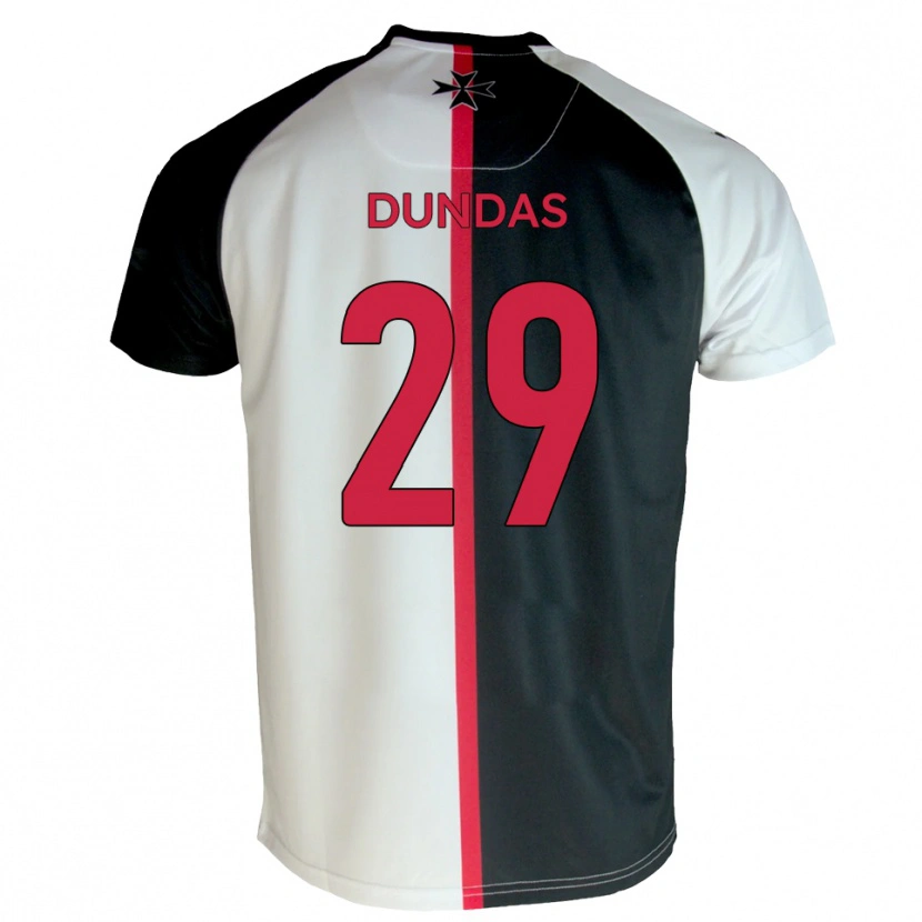 Danxen Homem Camisola Jadyn Dundas #29 Branco Preto Principal 2025/26 Camisa