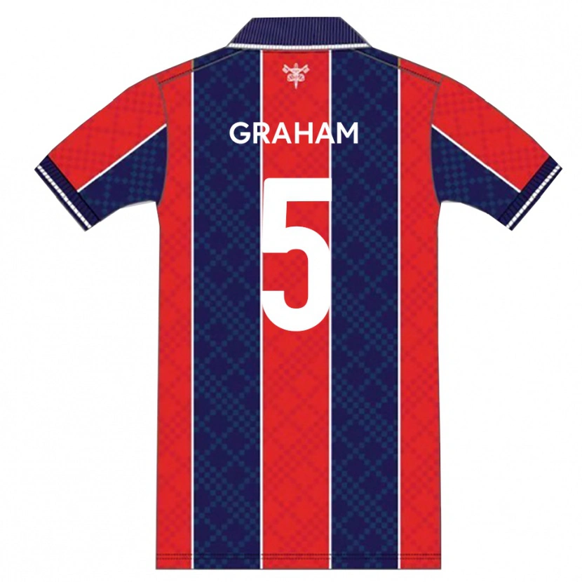 Danxen Homem Camisola Sam Graham #5 Vermelho Azul Marinho Principal 2025/26 Camisa