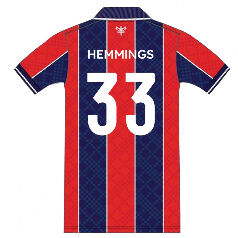Danxen Homem Camisola Ashley Hemmings #33 Vermelho Azul Marinho Principal 2025/26 Camisa