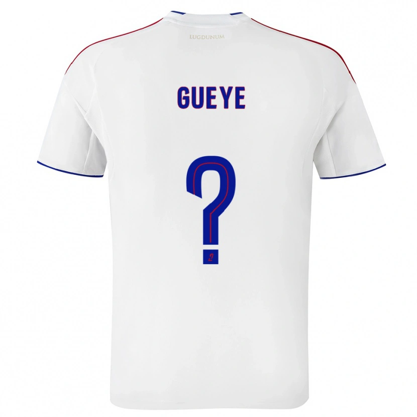 Danxen Homem Camisola Thiema Gueye #0 Branco Vermelho Principal 2025/26 Camisa