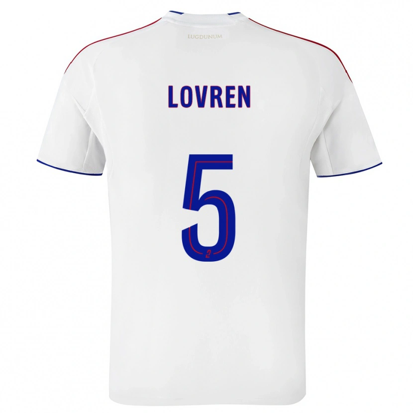 Danxen Homem Camisola Dejan Lovren #5 Branco Vermelho Principal 2025/26 Camisa