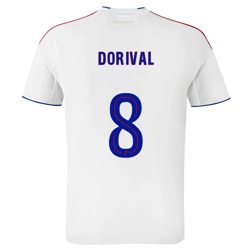 Danxen Homem Camisola Pierre Dorival #8 Branco Vermelho Principal 2025/26 Camisa