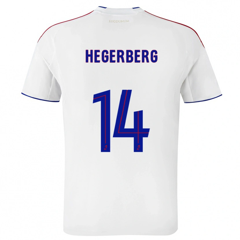 Danxen Homem Camisola Ada Hegerberg #14 Branco Vermelho Principal 2025/26 Camisa