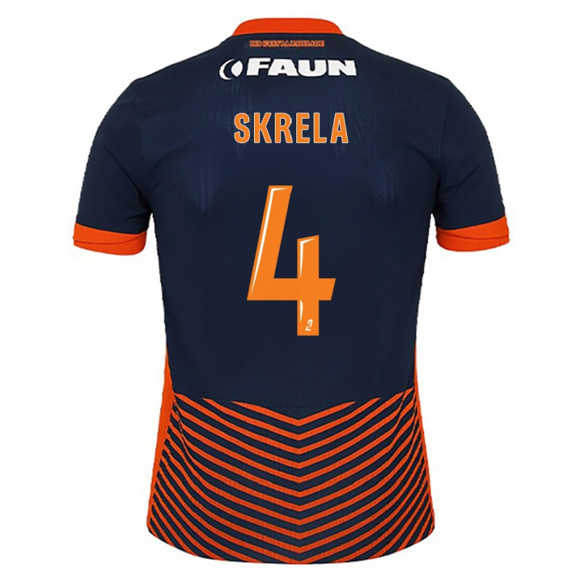 Danxen Homem Camisola Gabin Skrela #4 Azul Meia-Noite Laranja Principal 2025/26 Camisa