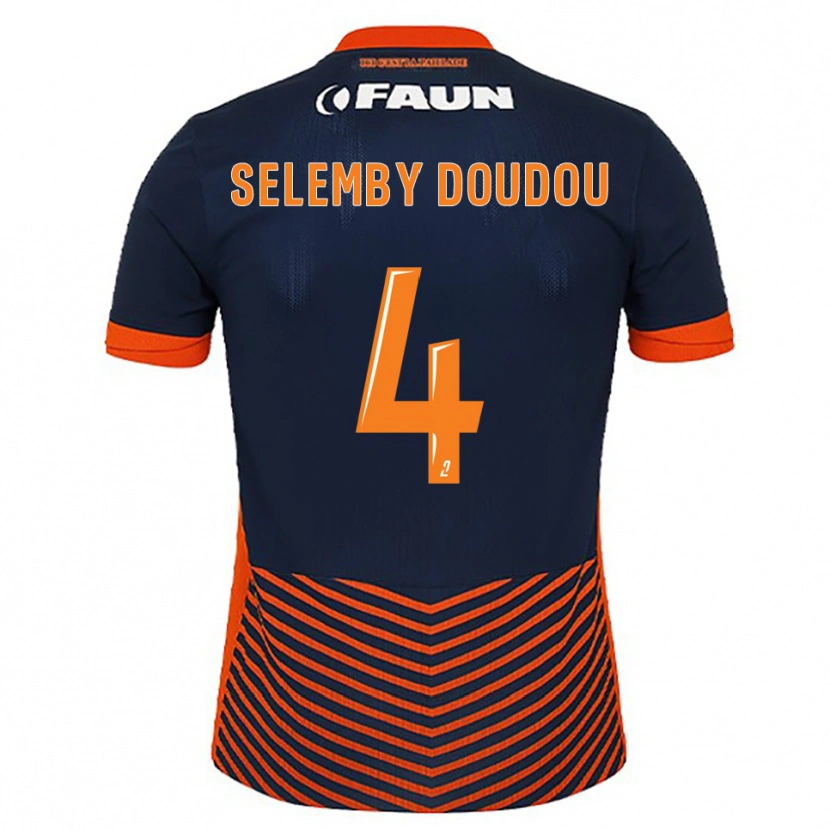 Danxen Homem Camisola Destin Selemby Doudou #4 Azul Meia-Noite Laranja Principal 2025/26 Camisa