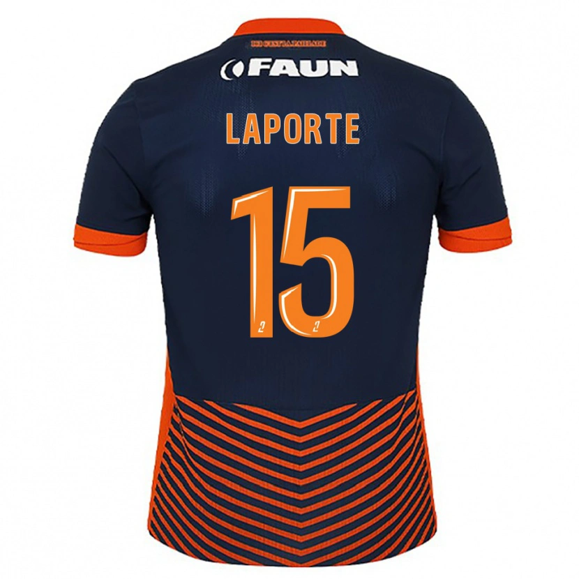 Danxen Homem Camisola Julien Laporte #15 Azul Meia-Noite Laranja Principal 2025/26 Camisa
