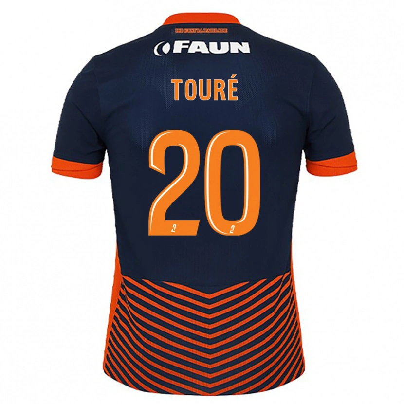 Danxen Homem Camisola Birama Touré #20 Azul Meia-Noite Laranja Principal 2025/26 Camisa