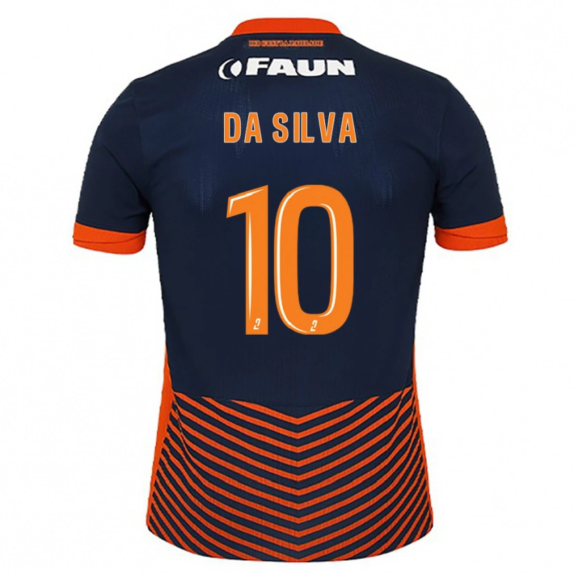 Danxen Homem Camisola Lucas Da Silva #10 Azul Meia-Noite Laranja Principal 2025/26 Camisa