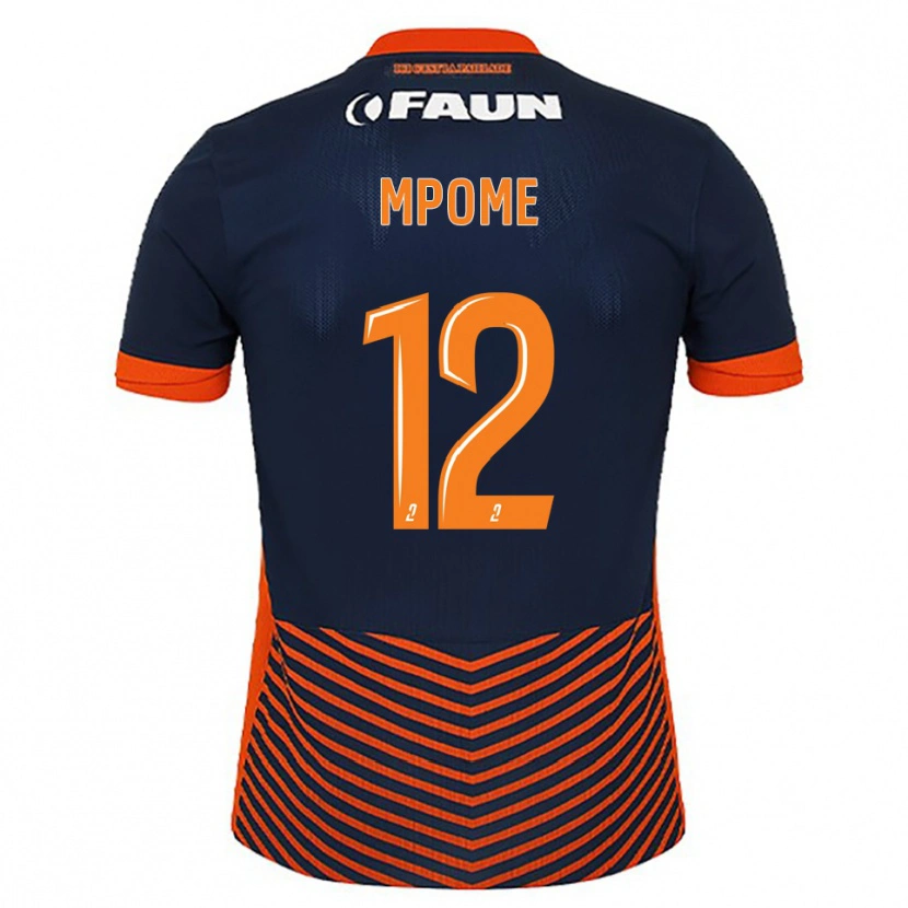 Danxen Homem Camisola Maelys Mpomé #12 Azul Meia-Noite Laranja Principal 2025/26 Camisa