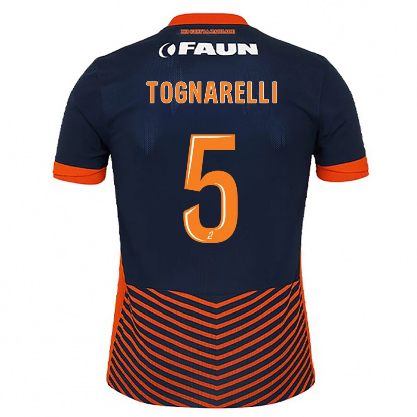 Danxen Homem Camisola Angelo Tognarelli #5 Azul Meia-Noite Laranja Principal 2025/26 Camisa