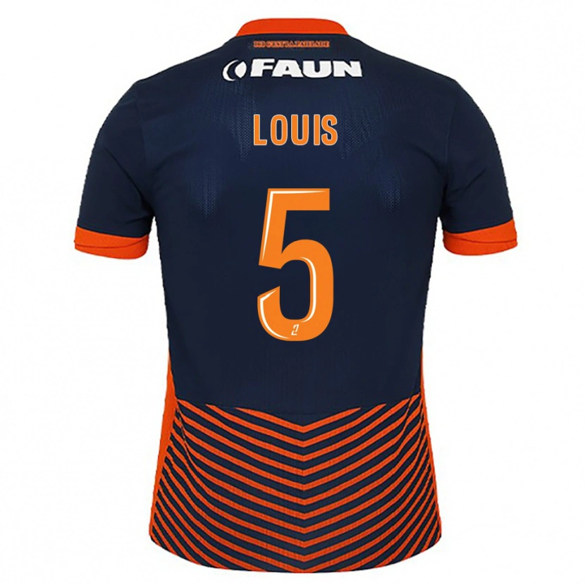 Danxen Homem Camisola Kethna Louis #5 Azul Meia-Noite Laranja Principal 2025/26 Camisa