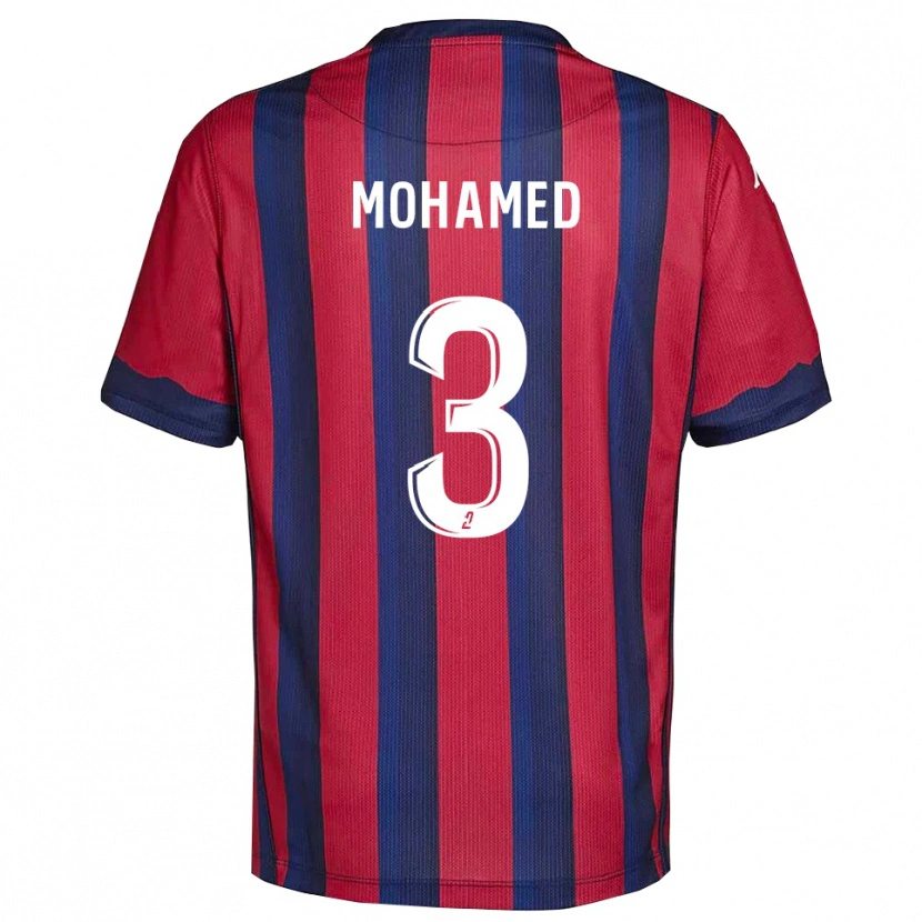 Danxen Homem Camisola Yassine Mohamed #3 Vinho Azul Marinho Principal 2025/26 Camisa