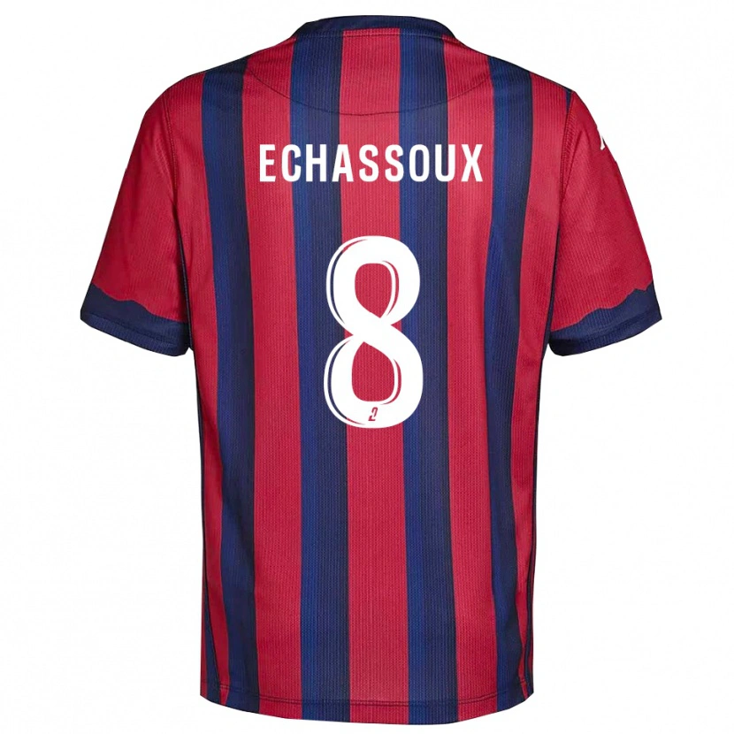Danxen Homem Camisola Augustin Echassoux #8 Vinho Azul Marinho Principal 2025/26 Camisa