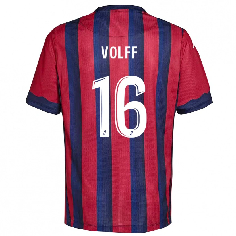 Danxen Homem Camisola Émilie Volff #16 Vinho Azul Marinho Principal 2025/26 Camisa